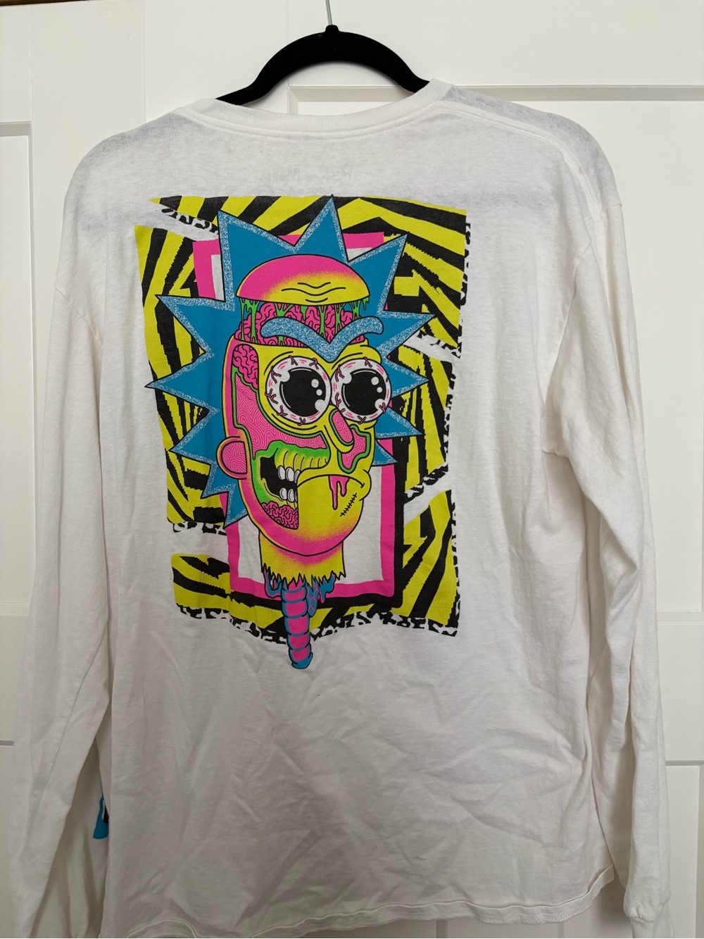 Mens Rick and Morty Long Sleeve Graphic Tee Size Large